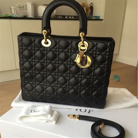 large dior bag|lady dior tote large black.